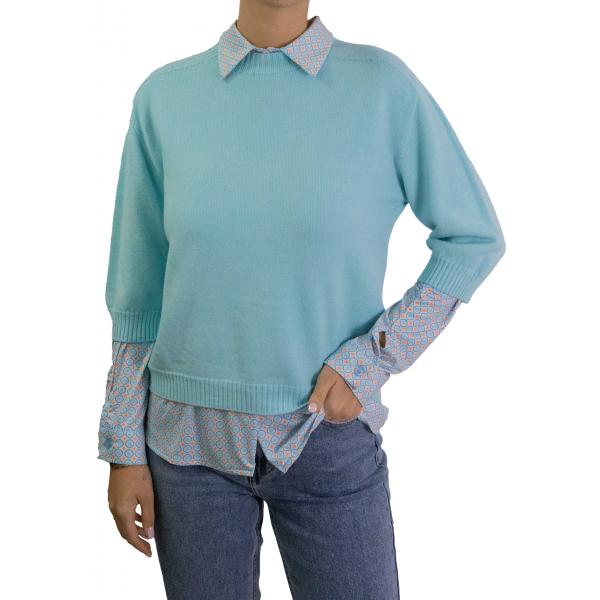 Maglioncino con manica a 3/4 in viscosa 